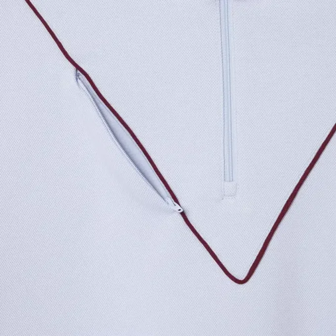 Felpa da uomo in piqué con collo a zip e vestibilità ampia Felpa da uomo in piqué con collo a zip e vestibilità ampia
