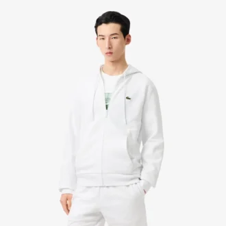 Felpa in pile con zip da uomo, vestibilità classica