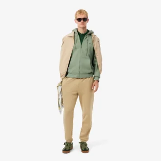 Felpa in pile con zip da uomo, vestibilità classica