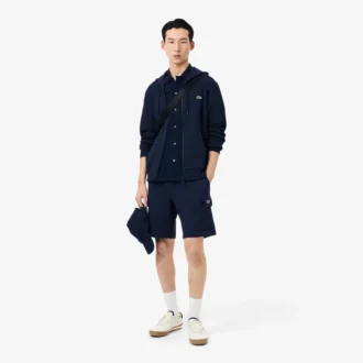 Felpa in pile con zip da uomo, vestibilità classica