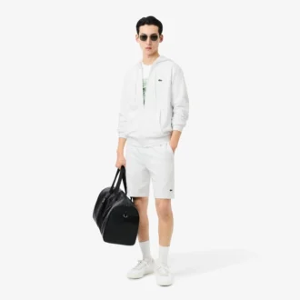 Felpa in pile con zip da uomo, vestibilità classica