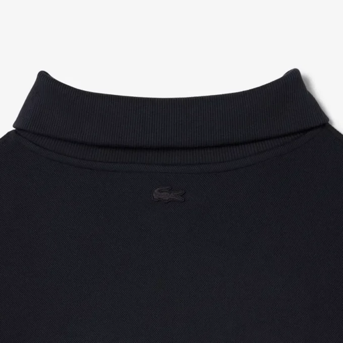 Felpa in piqué con collo con zip e vestibilità ampia Felpa in piqué con collo con zip e vestibilità ampia