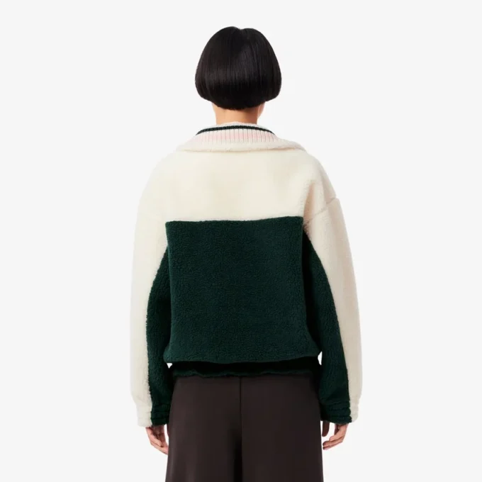 Felpa oversize da donna in pile con collo alto Felpa oversize da donna in pile con collo alto