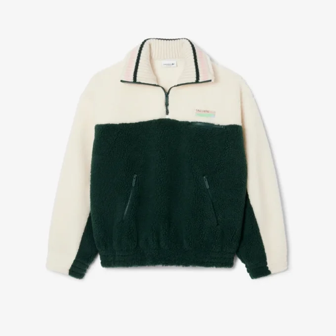 Felpa oversize da donna in pile con collo alto Felpa oversize da donna in pile con collo alto