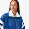Felpa oversize da donna in raso a righe pointelle