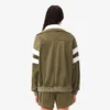 Felpa oversize da donna in raso a righe pointelle