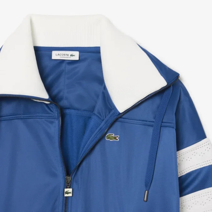 Felpa oversize da donna in raso a righe pointelle