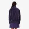 Felpa oversize da donna in velluto con zip