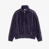 Felpa oversize da donna in velluto con zip