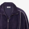 Felpa oversize da donna in velluto con zip
