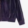 Felpa oversize da donna in velluto con zip