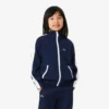 Felpa sportiva con zip in piqué interlock