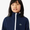Felpa sportiva con zip in piqué interlock