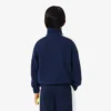 Felpa sportiva con zip in piqué interlock