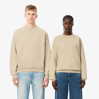 Felpa unisex in pile effetto lavato dalla vestibilità ampia