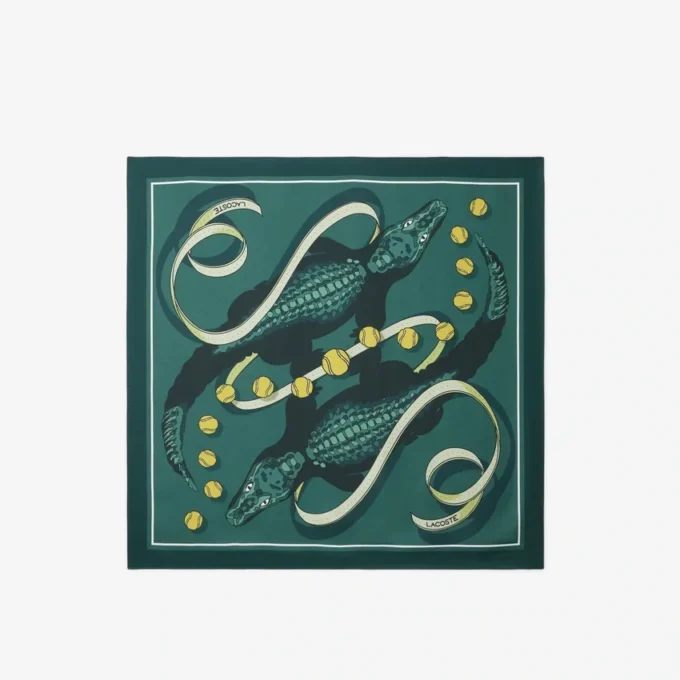 Foulard quadrato in seta con stampa Runway Foulard quadrato in seta con stampa Runway