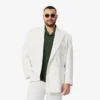 Giacca blazer da uomo doppiopetto con badge Heritage ricamato Giacca blazer da uomo doppiopetto con badge Heritage ricamato