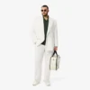 Giacca blazer da uomo doppiopetto con badge Heritage ricamato Giacca blazer da uomo doppiopetto con badge Heritage ricamato