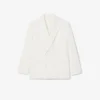 Giacca blazer da uomo doppiopetto con badge Heritage ricamato Giacca blazer da uomo doppiopetto con badge Heritage ricamato