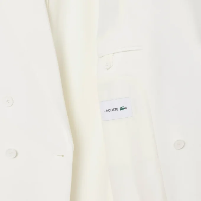 Giacca blazer da uomo doppiopetto con badge Heritage ricamato Giacca blazer da uomo doppiopetto con badge Heritage ricamato