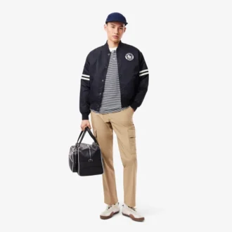 Giacca bomber da uomo idrorepellente con stemma ricamato