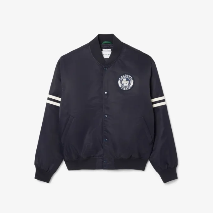 Giacca bomber da uomo idrorepellente con stemma ricamato Giacca bomber da uomo idrorepellente con stemma ricamato