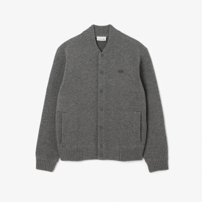 Giacca bomber da uomo in jersey di lana merino Giacca bomber da uomo in jersey di lana merino