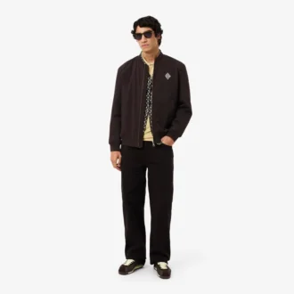 Giacca bomber idrorepellente con badge retrò