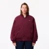 Giacca bomber oversize da donna con polsini a costine Giacca bomber oversize da donna con polsini a costine