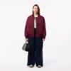 Giacca bomber oversize da donna con polsini a costine Giacca bomber oversize da donna con polsini a costine