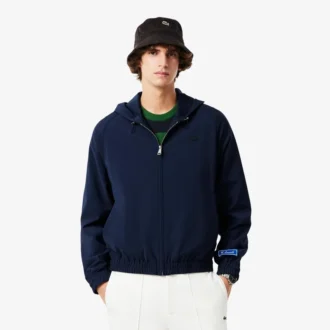 Giacca con cappuccio da uomo in flanella mista lana The Blend