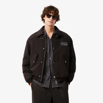 Giacca da aviatore idrorepellente da uomo con badge