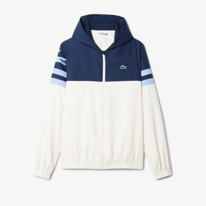 Giacca da tennis da uomo idrorepellente con cappuccio Giacca da tennis da uomo idrorepellente con cappuccio
