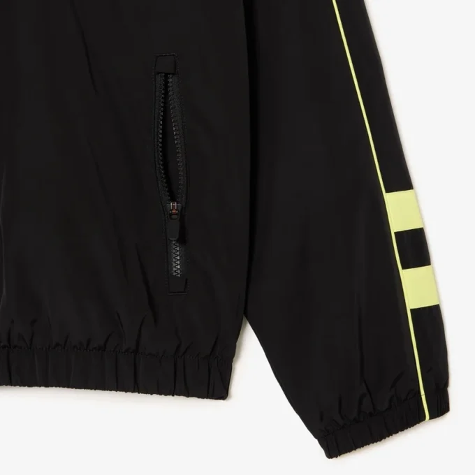 Giacca da uomo con zip, dettagli a contrasto e resistente all’acqua