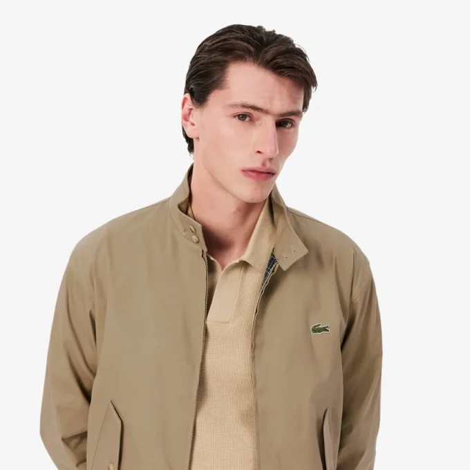 Giacca Harrington da uomo in twill idrorepellente