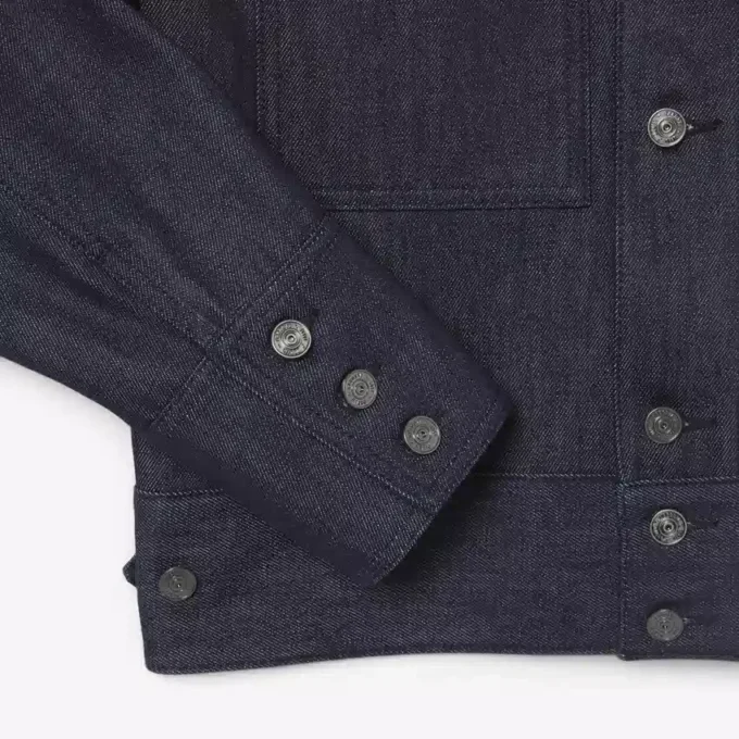 Giacca in denim indaco da passerella