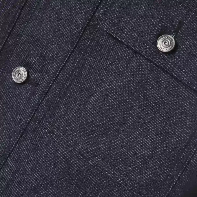 Giacca in denim indaco da passerella