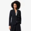 Giacca in lana da donna slim fit con logo ricamato Giacca in lana da donna slim fit con logo ricamato