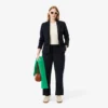 Giacca in lana da donna slim fit con logo ricamato Giacca in lana da donna slim fit con logo ricamato