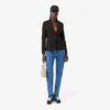 Giacca in lana da donna slim fit con logo ricamato Giacca in lana da donna slim fit con logo ricamato
