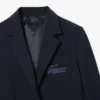 Giacca in lana da donna slim fit con logo ricamato Giacca in lana da donna slim fit con logo ricamato