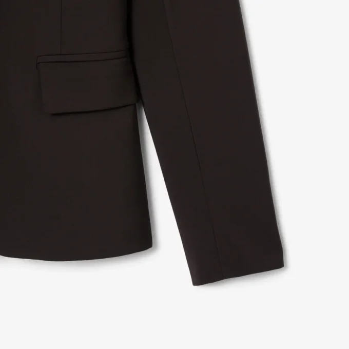 Giacca in lana da donna slim fit con logo ricamato Giacca in lana da donna slim fit con logo ricamato