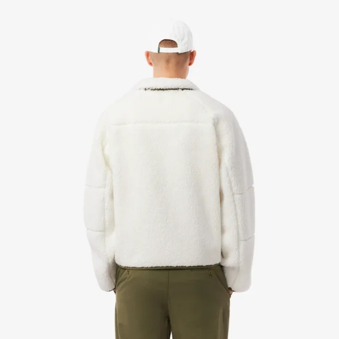 Giacca in pile Sherpa color block da uomo Giacca in pile Sherpa color block da uomo