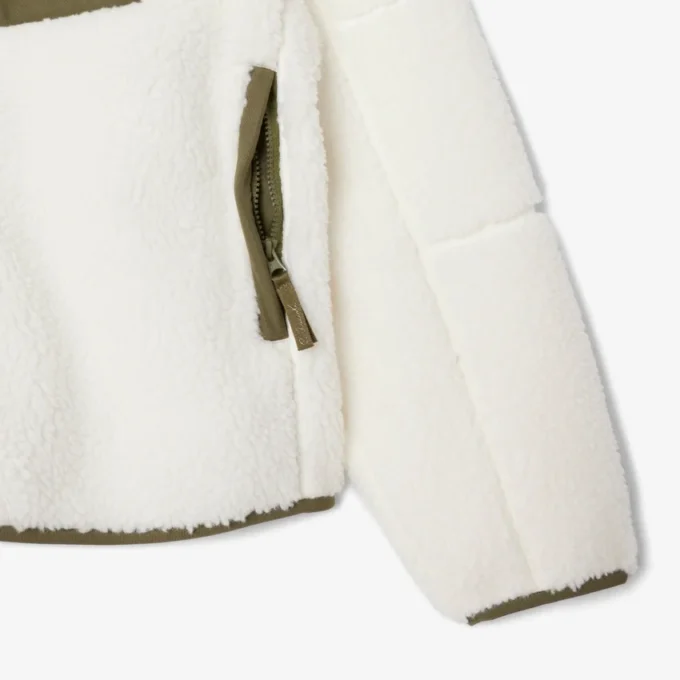 Giacca in pile Sherpa color block da uomo Giacca in pile Sherpa color block da uomo