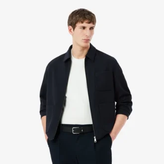 Giacca in twill misto lana