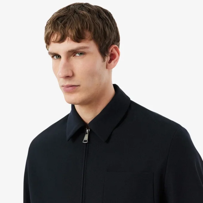 Giacca in twill misto lana