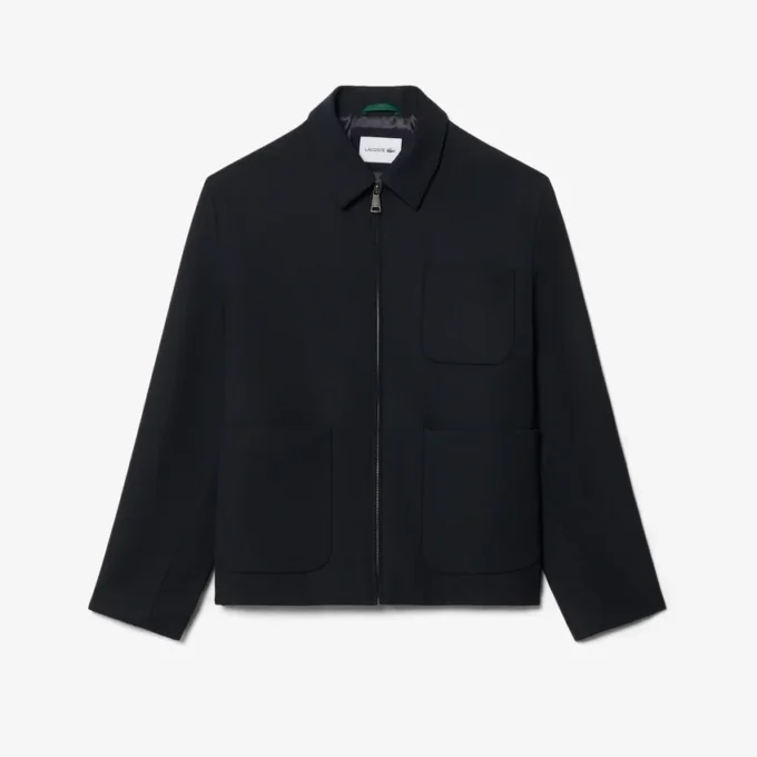 Giacca in twill misto lana