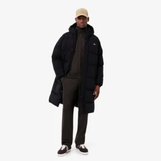 Giacca lunga da uomo in piuma idrorepellente