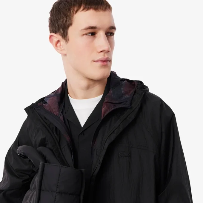 Giacca lunga idrorepellente da uomo ripiegabile