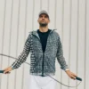 Giacca sportiva leggera da uomo con stampa coccodrillo